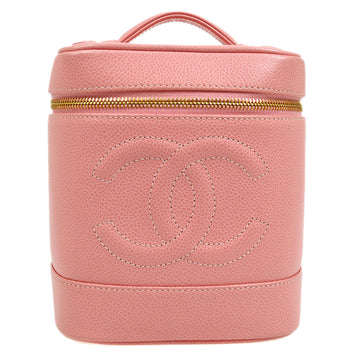 CHANEL 2003-2004 Pink Caviar Timeless Vanity Handbag 95851