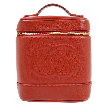CHANEL 1994-1996 Timeless Vanity Handbag Red Caviar AK31743h