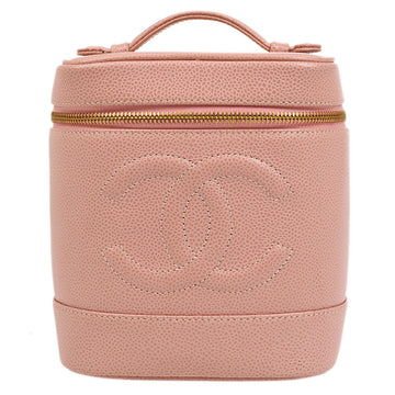 CHANEL 2003-2004 Timeless Vanity Handbag Pink Caviar AK36830k