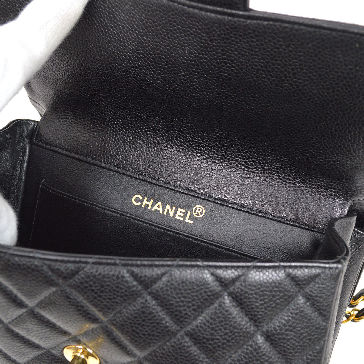Chanel Classic Flap Vintage Classic Quilted Rare Dark Denim
