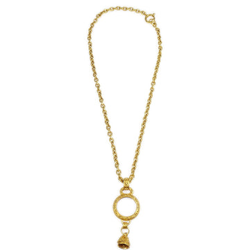CHANEL 1994 Bell Loupe Gold Chain Necklace 38502