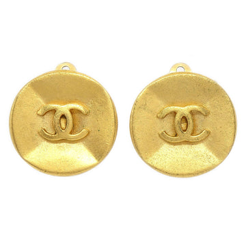 CHANEL 1994 Button Earrings Gold AK35560d