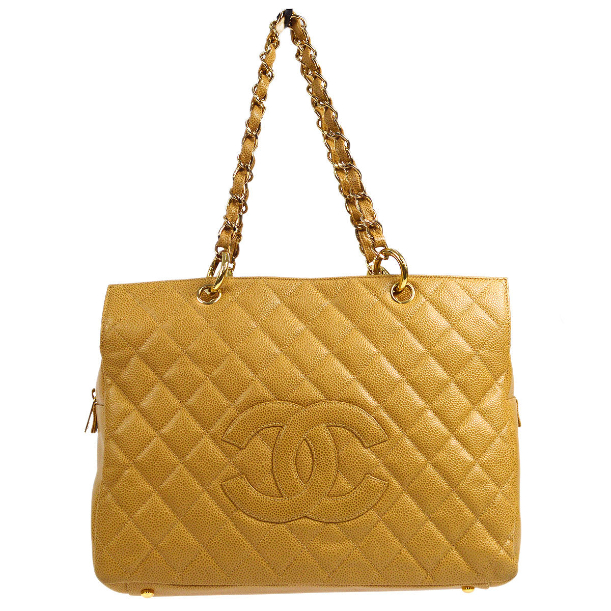 chanel red grand shopping tote