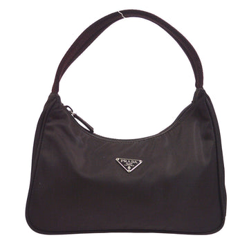 PRADA * 31 Handbag Dark Brown Nylon 17291