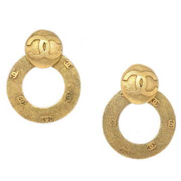CHANEL 1994 Hoop Earrings Gold Clip-On 2910 17887