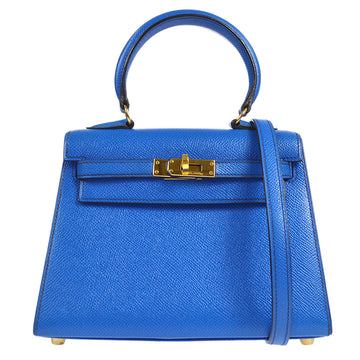 HERMES * 1993 KELLY 20 SELLIER Blue France Courchevel 55647