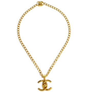 CHANEL 1996 CC Turnlock Gold Chain Necklace 96P 26536