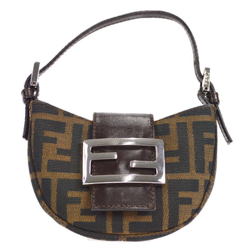 FENDI 1990s Zucca Handbag Micro Brown 27338