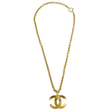 CHANEL 1994 Quilted CC Gold Chain Pendant Necklace 94P 27188