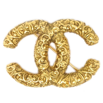 CHANEL 1993 CC Brooch Pin Gold 93A 47075