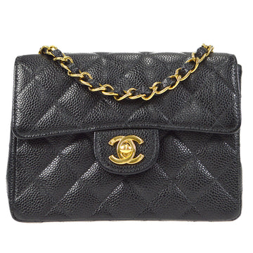 CHANEL Lambskin Quilted Mini Square Flap Dark Red 1218388
