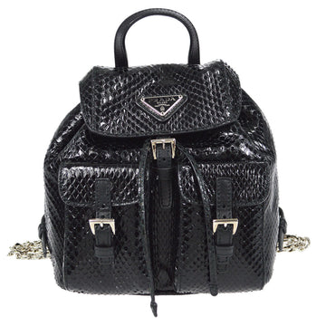 PRADA * 110 Shoulder Bag Mini Black Python 49328