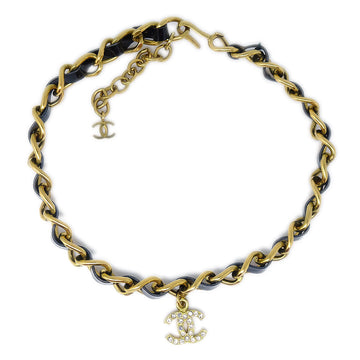 CHANEL 1995 Crystal & Gold CC Choker Necklace 95P 48670