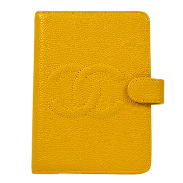 CHANEL 1996-1997 Timeless Notebook Cover Yellow Caviar 48790