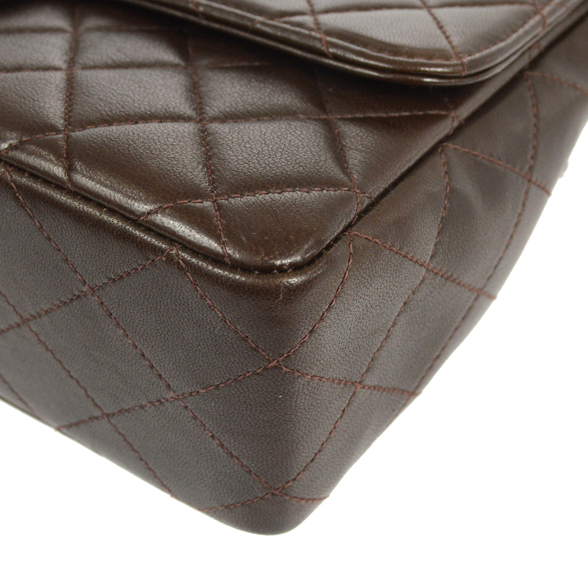 Chanel Classic Single Flap 2 in 1 Handbag Set Brown Lambskin 24809