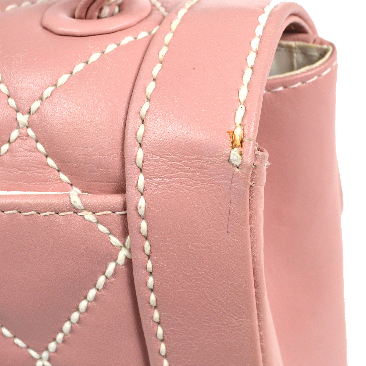 CHANEL Wild Stitch Handbag Pink Calfskin 56489 in 2023