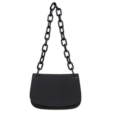 PRADA * Plastic Chain Shoulder Bag Black 76812
