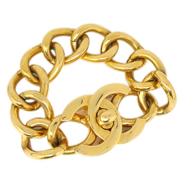 CHANEL 1996 Turnlock Gold Chain Bracelet 96P 58265