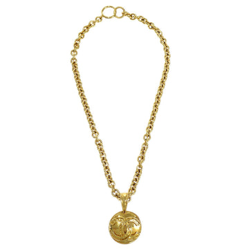 CHANEL 1994 Gold Chain Pendant Necklace 94P 58282