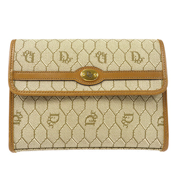 Christian Dior Honeycomb Clutch Bag Beige 76628