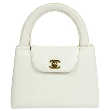 CHANEL * 1997-1999 Handbag White Caviar 76846