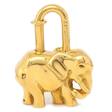 HERMES 1988 Elephant Cadena Lock Bag Charm Small Good 58328
