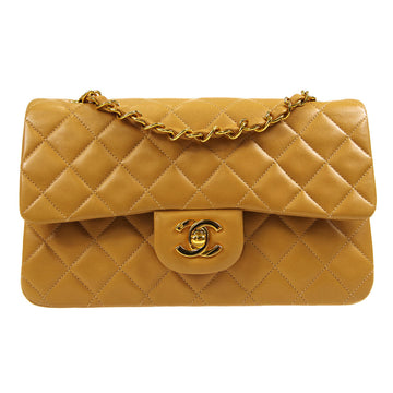 CHANEL * 1996-1997 Classic Double Flap Small Brown Lambskin 66826