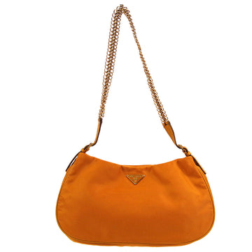 PRADA * Chain Shoulder Bag Orange 77410