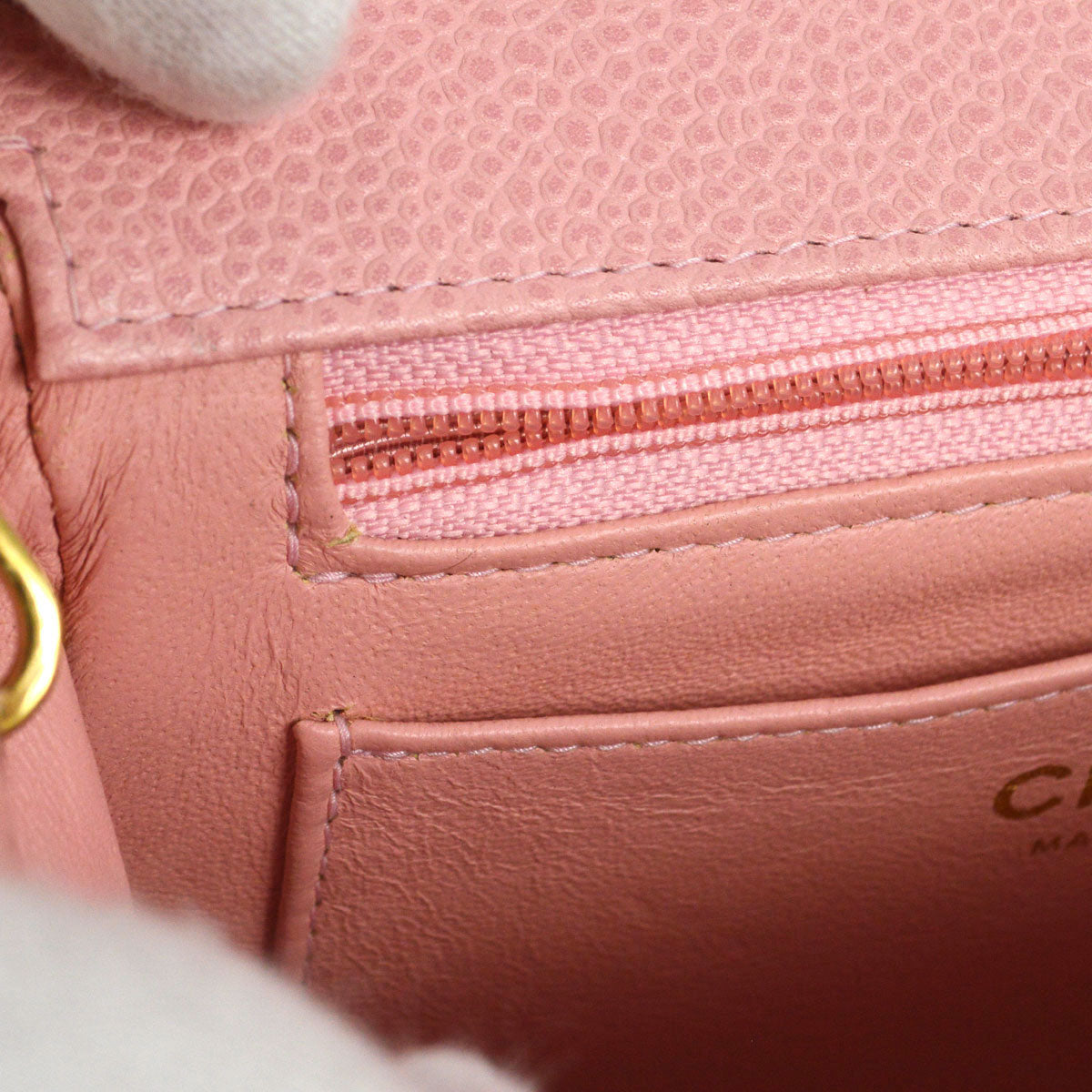 Chanel Pink Caviar Mini Square Flap Bag 17 76897