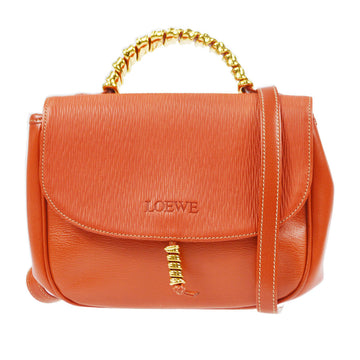 LOEWE VELAZQUEZ 2way Shoulder Handbag Orange 77056