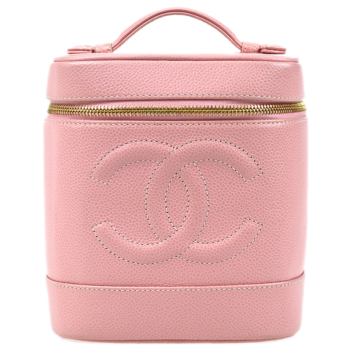 CHANEL Cosmetic Vanity Handbag Pink Caviar 87825