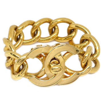 CHANEL Turnlock Gold Chain Bracelet 96A 88053