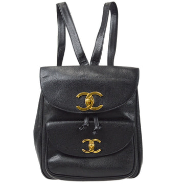 CHANEL 1994-1996 Pocket Backpack Black Caviar 87774