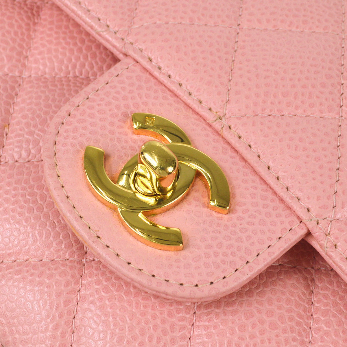 Chanel Classic Flap Quilted Medium 220522 Pink Cotton Shoulder Bag