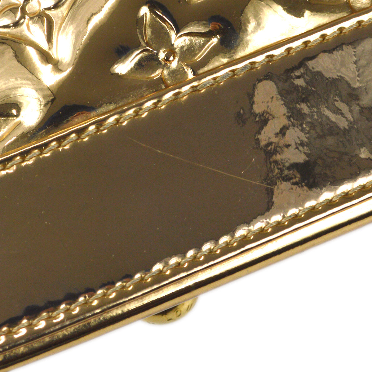 Louis Vuitton Alma MM Handbag Purse Gold Monogram Miroir M93624 MI4078 67545