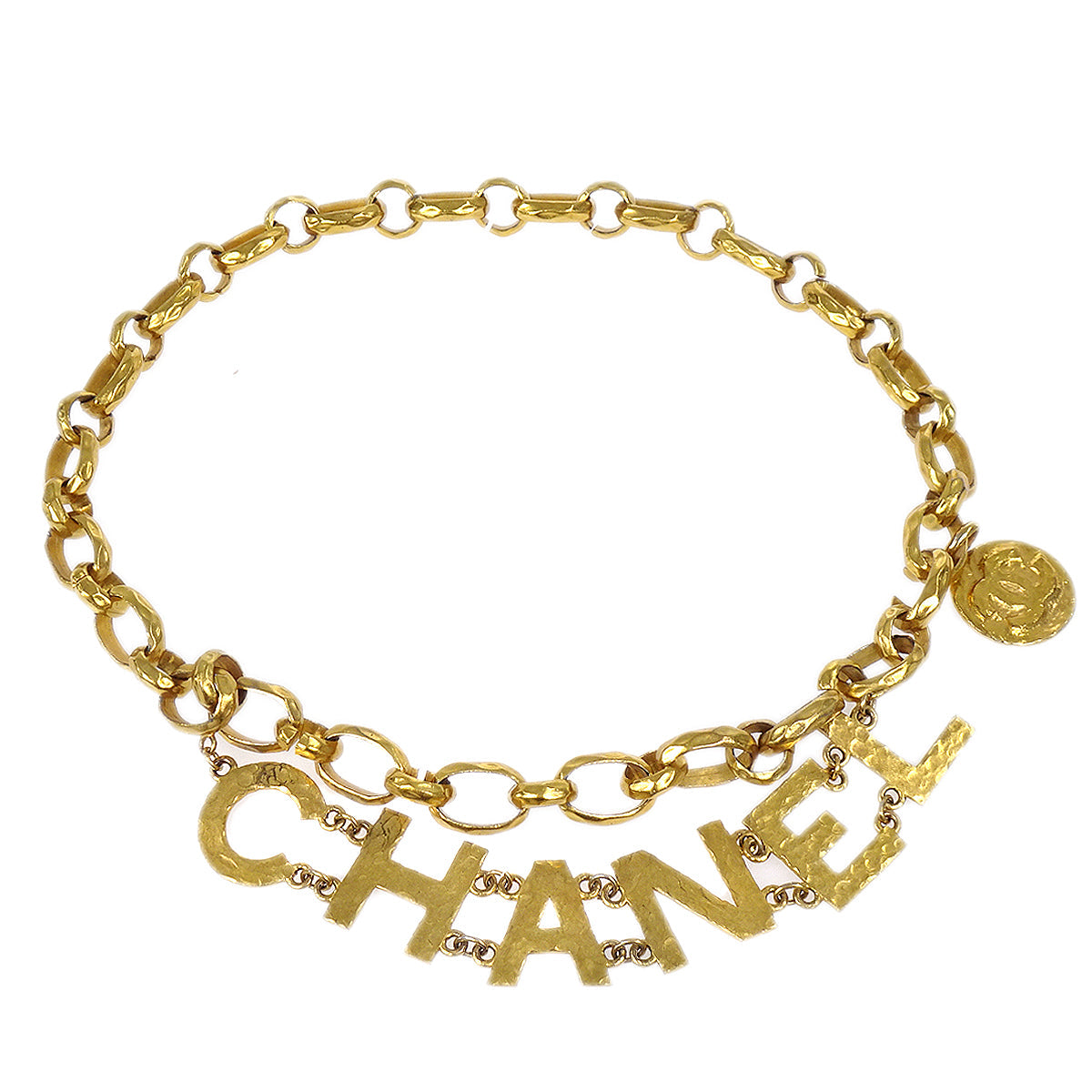 Chanel Medallion Gold Chain Belt 93A Small Good 88062