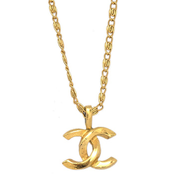 CHANEL 1982 Mini CC Gold Chain Pendant Necklace 97347