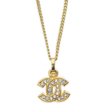 CHANEL 1982 Crystal & Gold Mini CC Chain Pendant Necklace 3311 97564