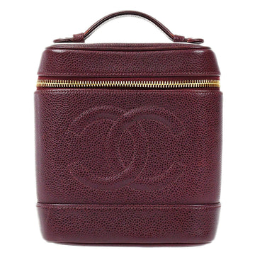 CHANEL Cosmetic Vanity Handbag Bordeaux Caviar 97509