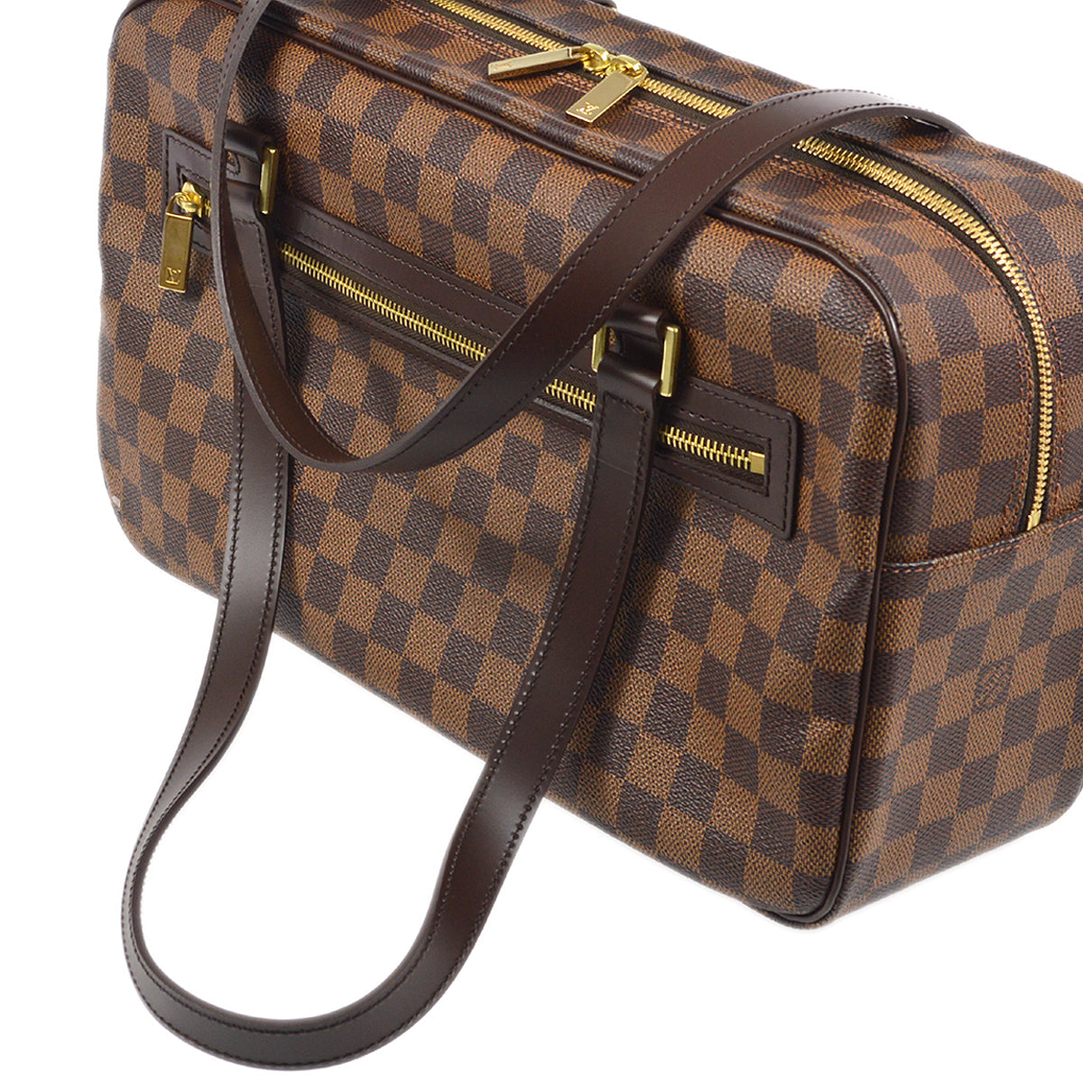 Louis Vuitton Cite GM Handbag Purse Damier Brown Ebene N48091 FL0095 97623