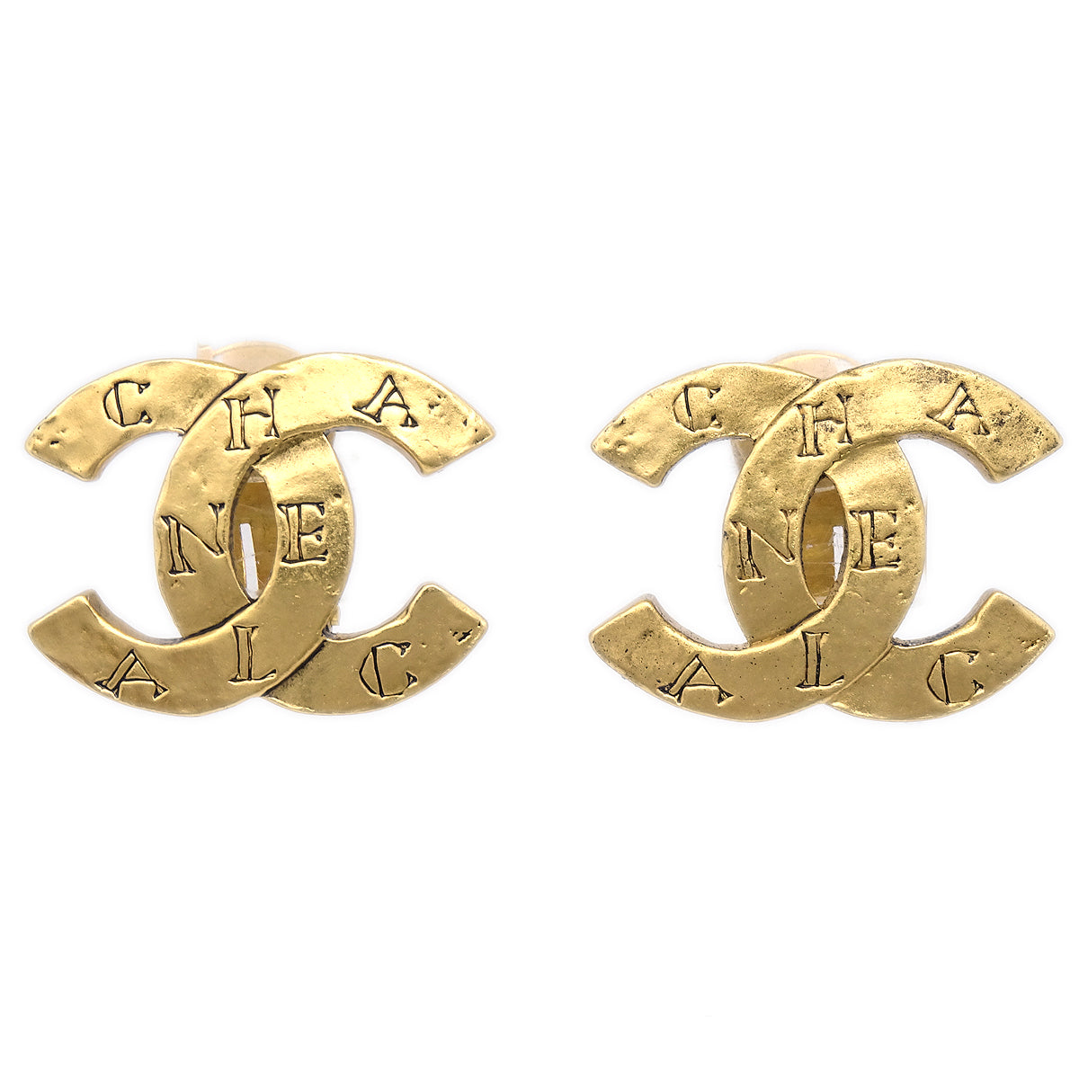 CHANEL Earrings Clip-On Gold 99A 97815