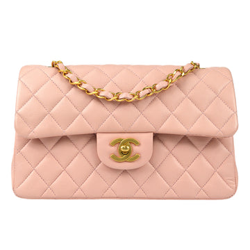 CHANEL * 2000-2001 Classic Double Flap Small Pink Lambskin 68055