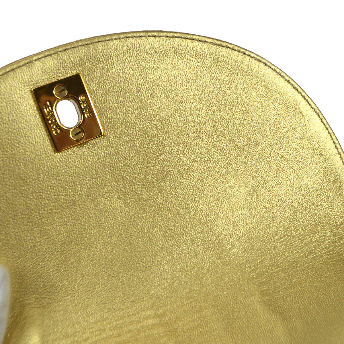 CHANEL Duma Chain Backpack Gold Lambskin 68056