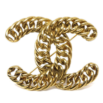 CHANEL CC Brooch Pin Corsage Gold 78641