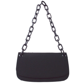 PRADA * Plastic Chain Shoulder Bag Black 88465