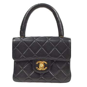 CHANEL Classic Flap Micro Handbag Black Lambskin 97677