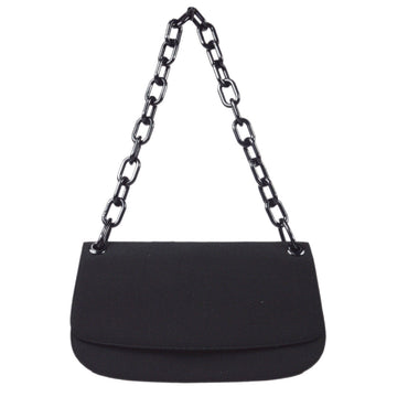 PRADA * 78 Acrylic Chain Shoulder Bag Black 98415