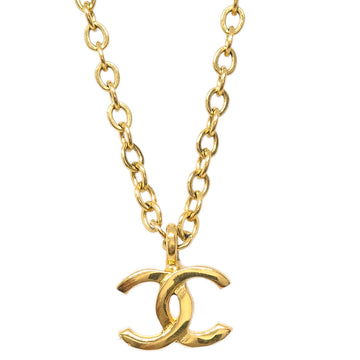 CHANEL Mini CC Gold Chain Pendant Necklace 1982/376 68013