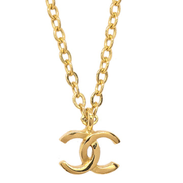 CHANEL Mini CC Gold Chain Pendant Necklace 1982/376 78656