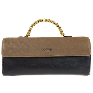 LOEWE Velazquez Handbag Black Brown 78621